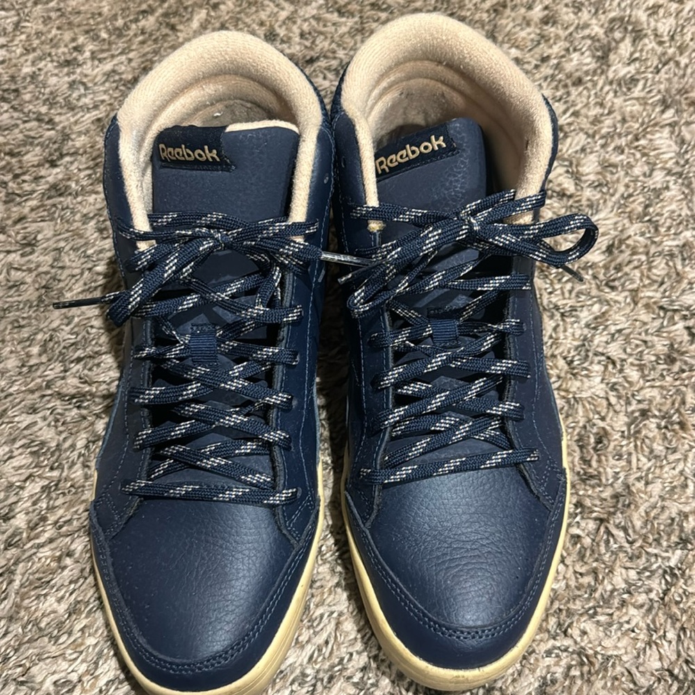 Navy Reebok sneakers